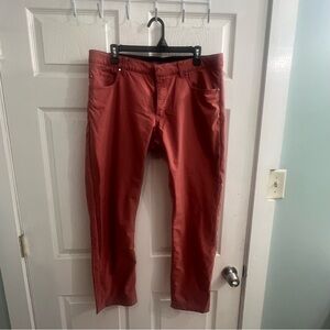 Nike Dri-Fit slim-Fit Coral Red Golf Pants Color DA3062-691 Size 34 X 30 EUC